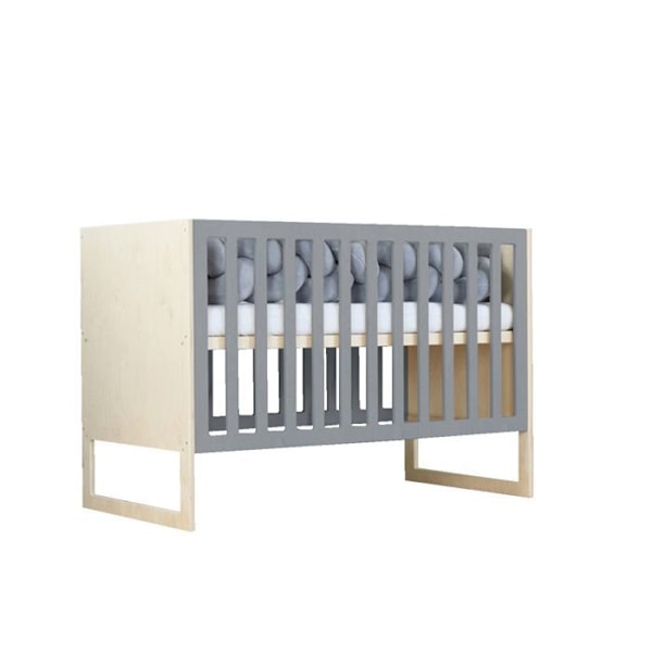 Lit bébé CHRUPPY 60 x 120 cm naturlig og grå Grå