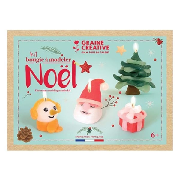 Creative Kit Christmas Modeling Candles - Creative Seed - Blandat - Blå - Från 6 år - Barn