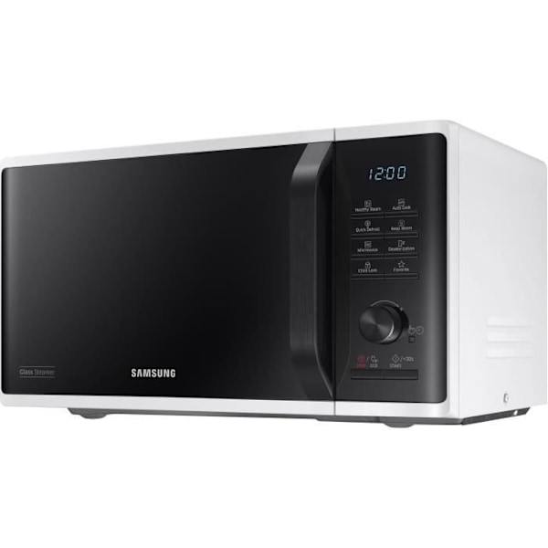 23L solo mikroovn - SAMSUNG - MS23K3555EW - Hvid - Elektronisk kontrol + knap - Hold varm funktion