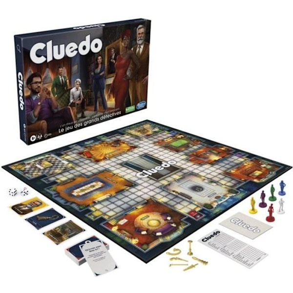 Cluedo Classic, ny version, Refleksion og strategi brætspil, Fra 8 år Flerfärgad