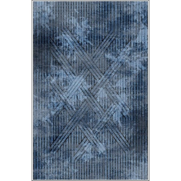 Matto - FISUN - Sininen - 80x150 cm - Liukastumisen estävä - Konepesun kestävä - Moderni Blå