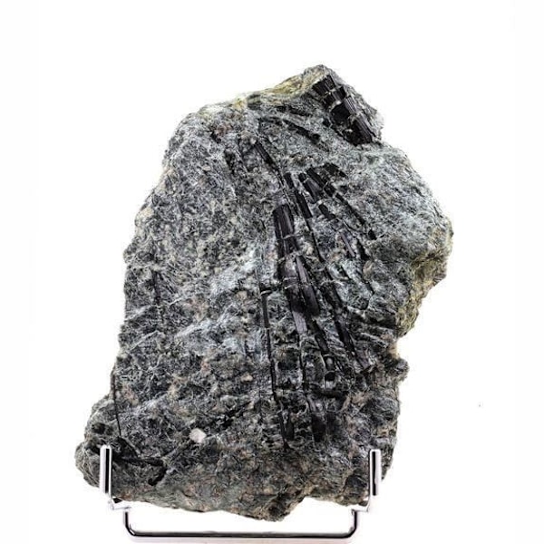 Sten og mineraler. Actinolit. 4685,0 øre. Großer Greiner, Finkenberg, Tyrol, Østrig.