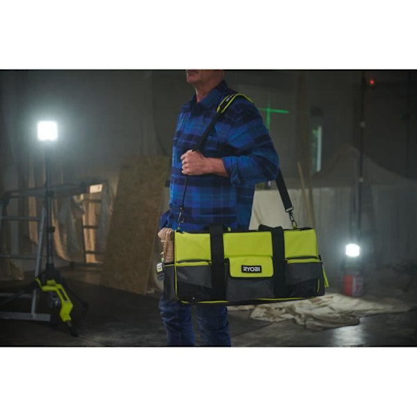 RYOBI - Taske med forstærket bund 56 x 29 x 30 cm til 4 eller 5 værktøjer - RSSLTB1 Grøn & antracit