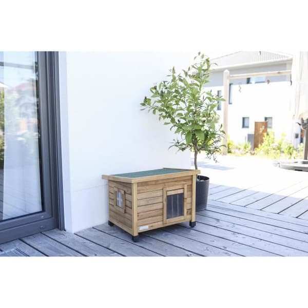 KERBL Katthus Rustica 57x42x45cm - Trä Trä