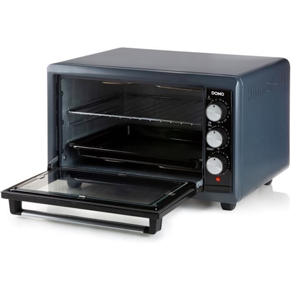 Mini varmluftsugn - DOMO DO518GO - 38 L - Svart - 1300 W - 90 min timer Midnattsblå