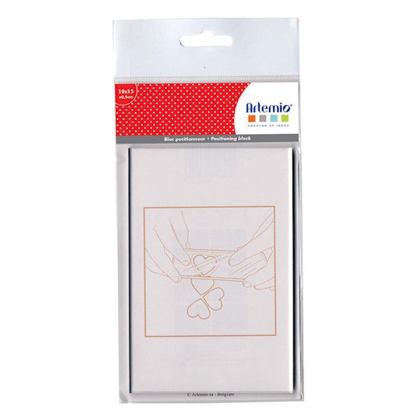 Positioneringsblock - ARTEMIO - 15x10x0,5 cm - Akryl - Precision - Blandad Vit