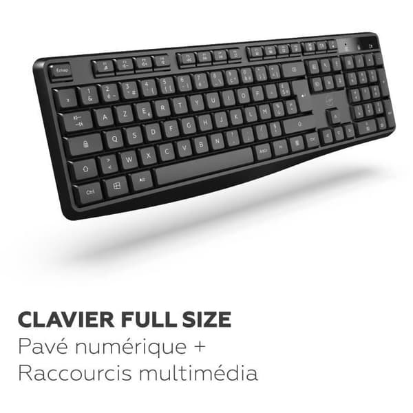 Trådløst tastatur - MOBILITY LAB - Deluxe - AZERTY - Sort