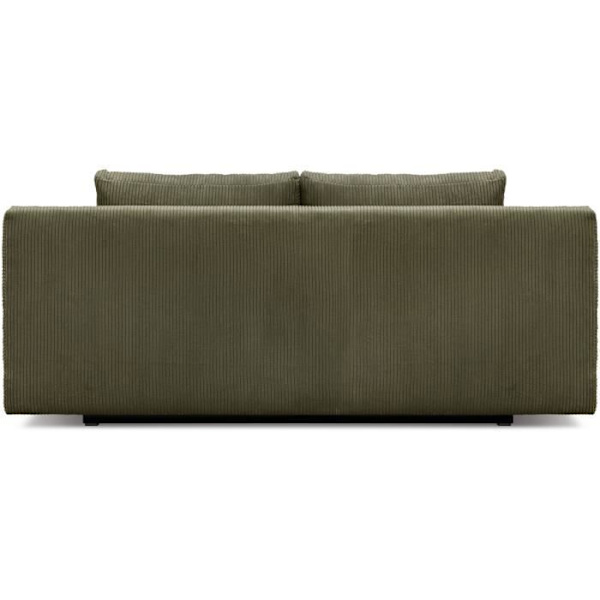 MIKA 3-paikkainen avoauto penkki - Khakin vihreä vakosametti - Säilytyslaatikko - P 192 x K 84 x S 93 cm Grön khaki