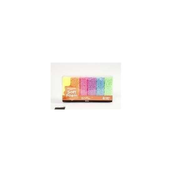 Blød skum, Assorterede farver, 6x10gr