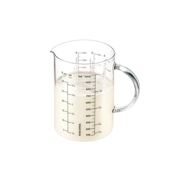 Tescoma 630434, 1 L, g, ml, en gang, Glas, Transparent, 105 mm, 150 mm