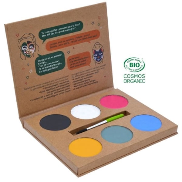 Meikkipalette - GRIM TOUT - Wow - 6 BIO-väriä - Luonnollinen - Yhdistelmä Sortiment