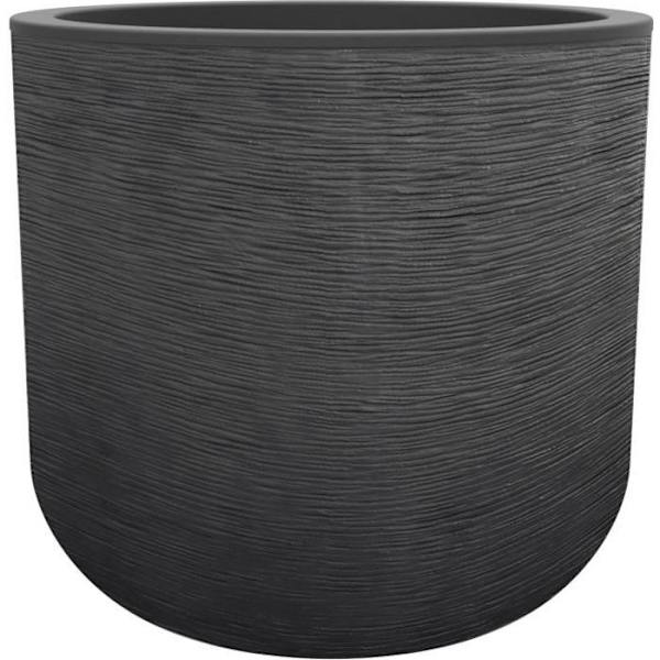 EDA Pyöreä kukkaruukku Graphit'Up 67 L - Tumma harmaa - Ø 50 cm Kolgrå