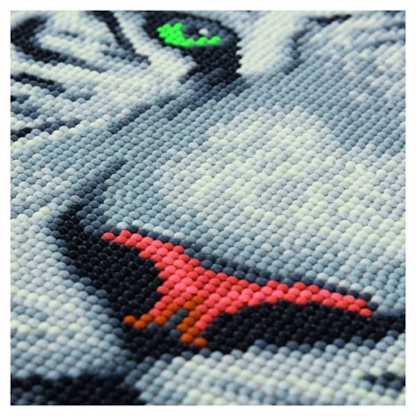 Tavla Broderi Diamant Kristalkonst 30x30cm Snöleopard Snöleopard
