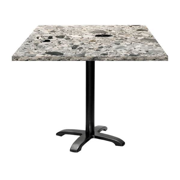 Bord 90 x 90 cm - modell Bazila terrazzo cepp Grå