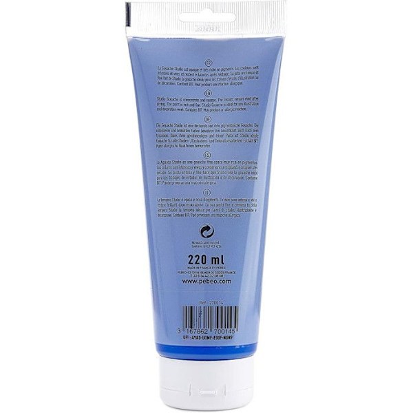 PÉBÉO GOUACHE MALING 1 TUBE PÅ 220 ML BLÅ CO…