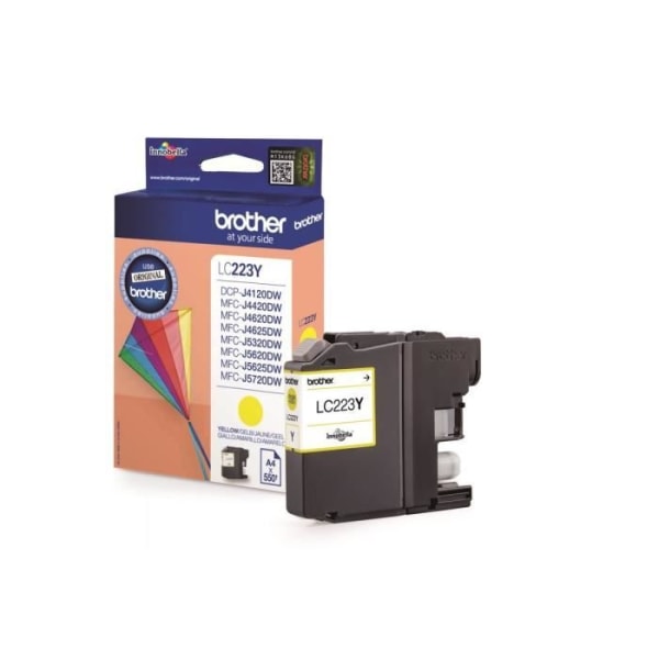 Brother LC223Y gul blækpatron til DCP-J4120DW, MFC-J4420DW, MFC-J5320DW, MFC-J4620DW, MFC-J5620DW, MFC-J5720DW