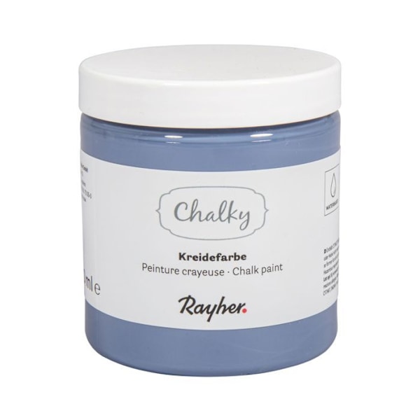 Blå-grå Chalk Paint - Chalky Finish - 230 ml Blå
