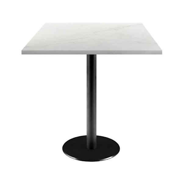 Pöytä 70 x 70 cm - Rooman paro-marmorimalli Vit