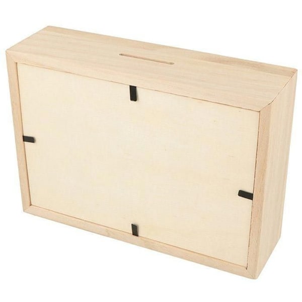 Sparbössa - ARTEMIO - Resa i dekorera trä - 17 x 12 x 5 cm - Rektangulär - Brun Beige