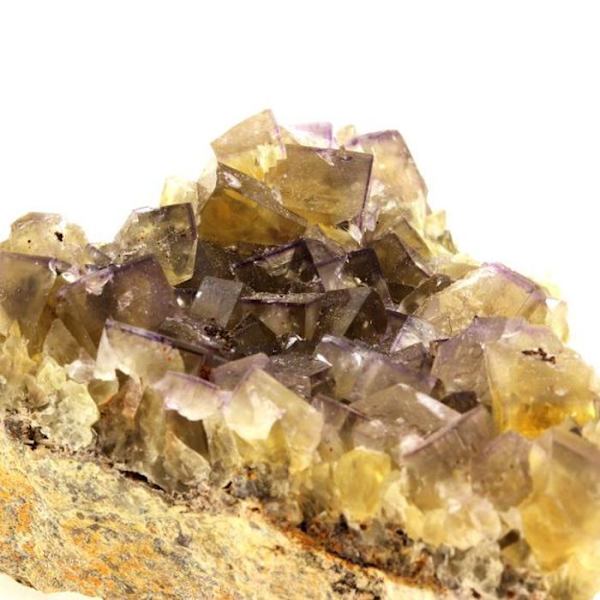 Sten og mineraler. Fluorit. 602,5 øre. Valzergues, Aveyron, Occitanie, Frankrig..