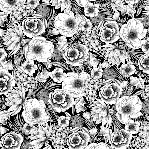 6 Overførselsark - Blomster - Cricut Flerfärgad