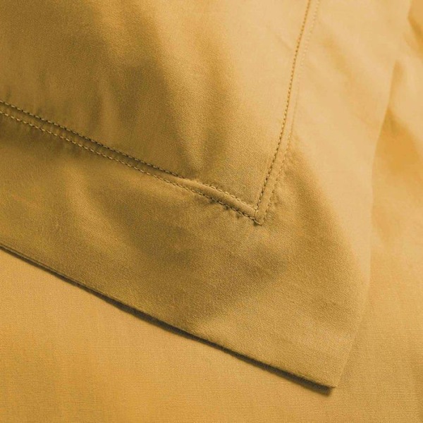 Pudebetræk - Bomuld - Gul - 50x70 cm - Percale - Vaskbar ved 30° Gul