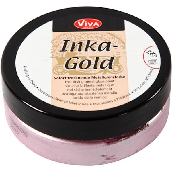 Metallic paint - Inka-Gold - 50 ml - Rose Quartz - Shiny - Mixte Rosenkvarts