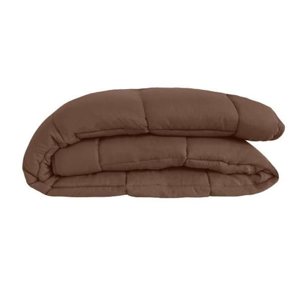 CALGARY Lämmin Mikrokuitupeitto 400g/m² Choco & Moka 200x200cm Brun og chokolade