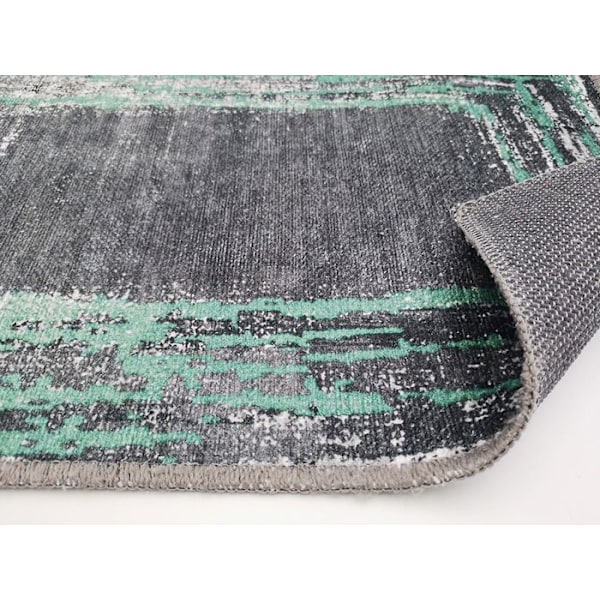 Tapis - MANI TEXTIL - RING - Svart/Grön - 180X270 - Modern - Rektangulär Svart/grön