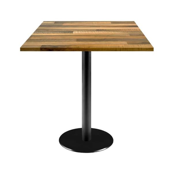 Tabel 70 x 70 cm - model Rom valnød lamineret brun