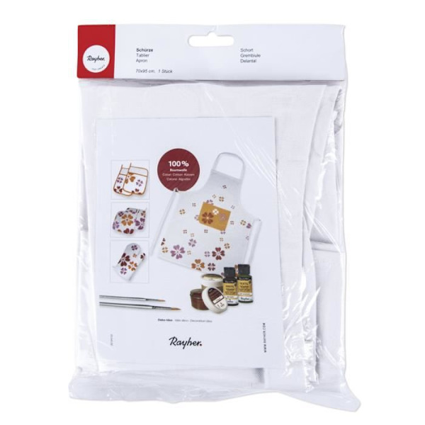 Tablier - sct.-LS - 70x95 cm - Hvid - Vaskbar - Indendørs Vit