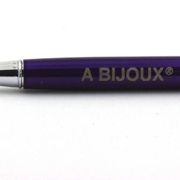 Mozambique Granat mineral pen - ABIJOUX - Kuglepen - Sort blæk - Medium spids - Til voksne - Lilla Lila