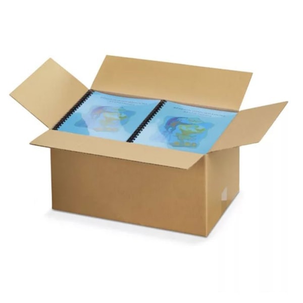 15 st packboxar 23 x 19 x 12 cm - Enkel korrugering kastanj