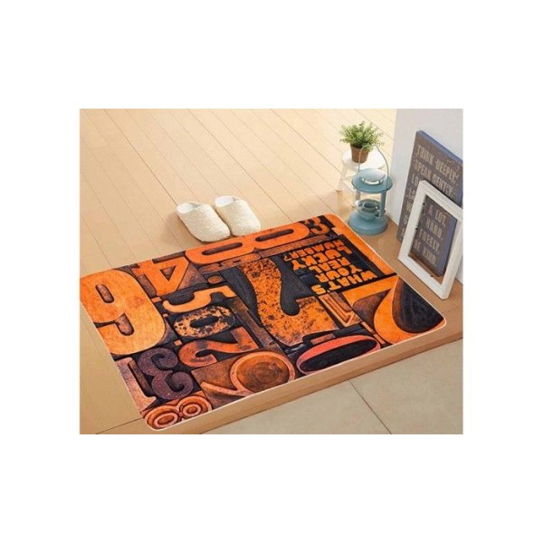 Matto - NUMERO - Beige/Ruskea - 60x90 cm - 6mm - 100% Polyesteri