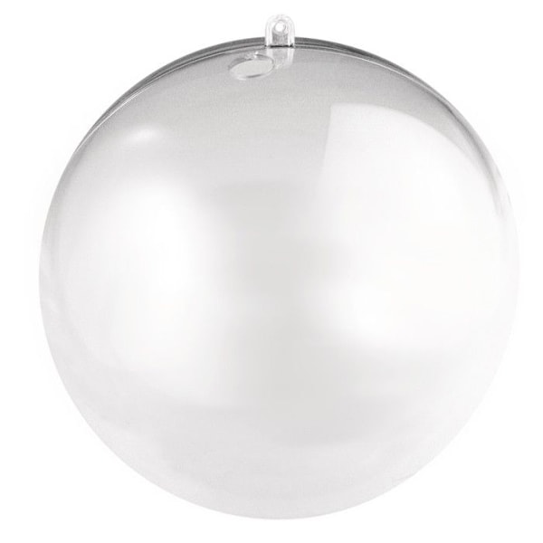 Boule i plastkristal i 2 dele 14 cm til LED-guirlande