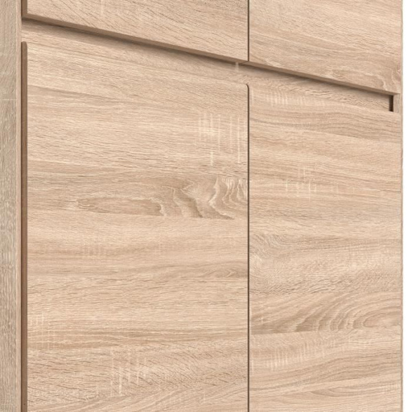 Vinkelskab - Sonoma eg dekoration - 4 døre - B 80,5 cm - ACADEMICA Sonoma ekdekor