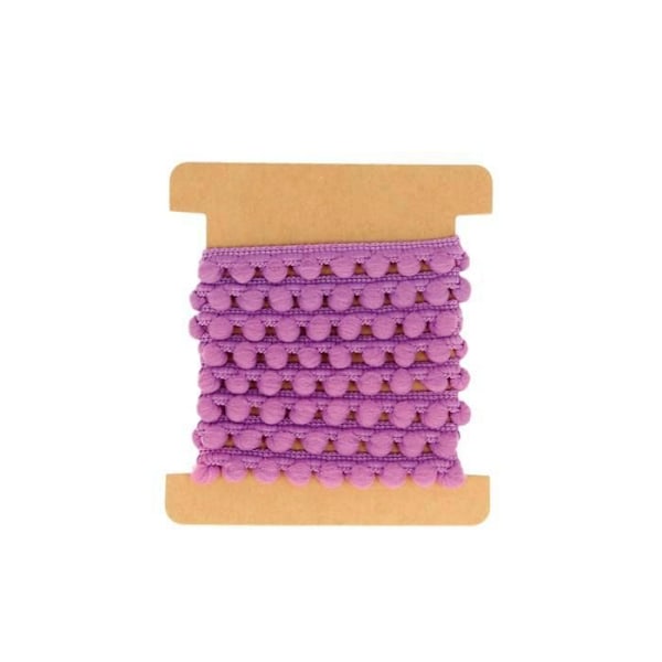 Ruban - ARTEMIO - Pompons - Lila - 1m - 1cm bred Lila