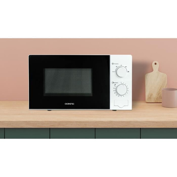 OCEANIC MO20W11 Mikroaaltouuni Valkoinen 45,4 x K26,1 x S32,6 cm - 20 L