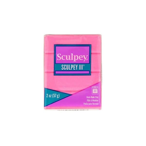 Sculpey polymervoks 57 g - glitrende pink Ros