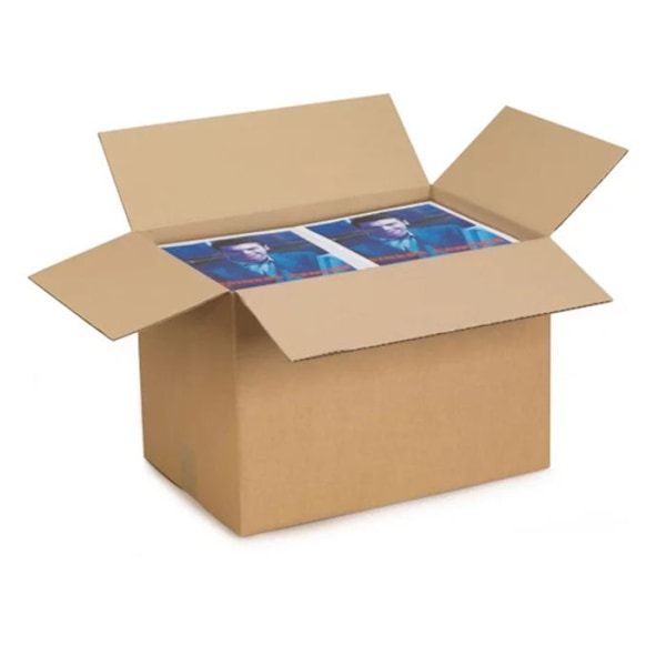 15 st packboxar 40 x 27 x 20 cm - Enkel korrugering kastanj