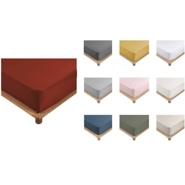 Pussilakana - PROMO KANGAS - Percale - 190x90cm - punainen Röd