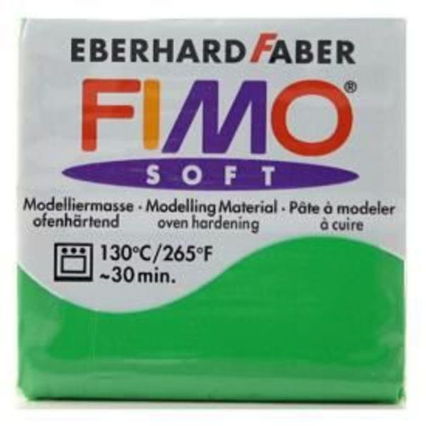 Fimo Soft modellering og bage ler - FIMO mærke - Tropic grøn farve - 56g Tropiskt grönt