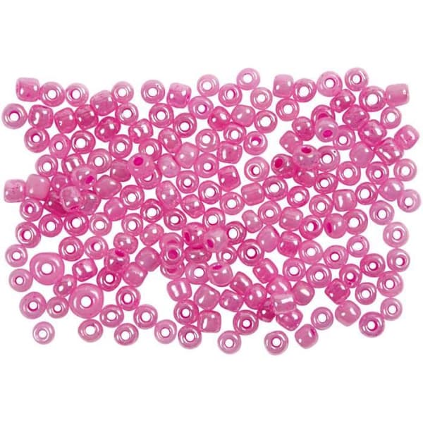 Runde glasperler - ref 682321 - Farve rosa - Unisex