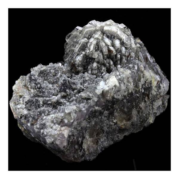 Sten og mineraler. Fluorit, Barit, Pyromorphit. 1515,5 ct. Le Rossignol, Chaillac, Indre, Frankrig.