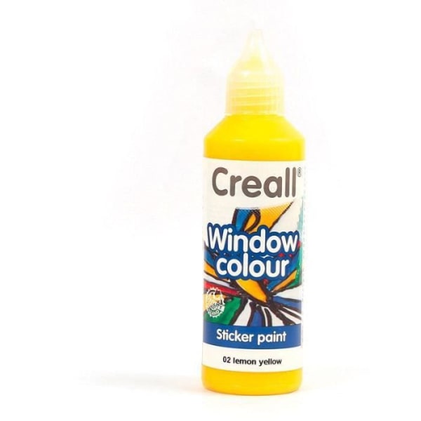 Uudelleensijoitettava maali - CREALL - Lasille - 80 ml - Sitruunan keltainen - Lapsille Gul citron