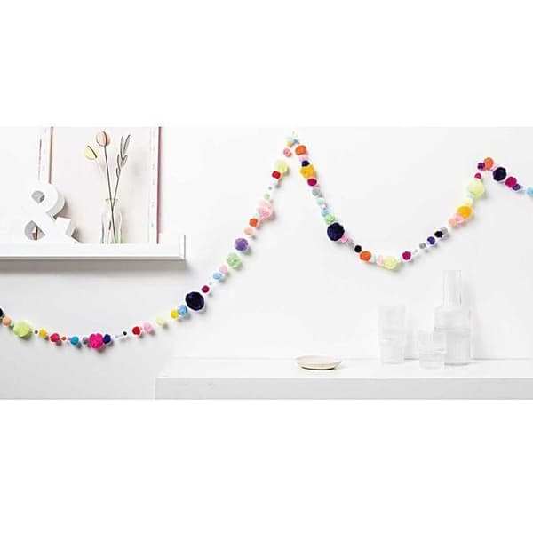 100 Pompoms - Hvide Vit