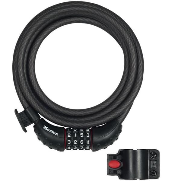 Cykellås - MASTER LOCK - 8120EURDPRO - Fleksibel stålkabel - 1,8 m længde