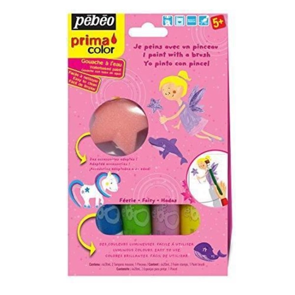 Pébéo Féerie Gouache Kit för flytande färg 4 olika 20 ml tuber