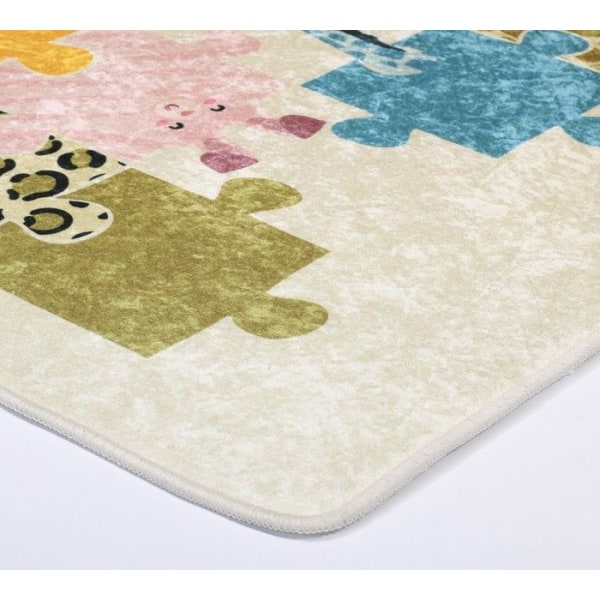 Beige puslespil til børnetæppe, størrelse: 120x160 Beige