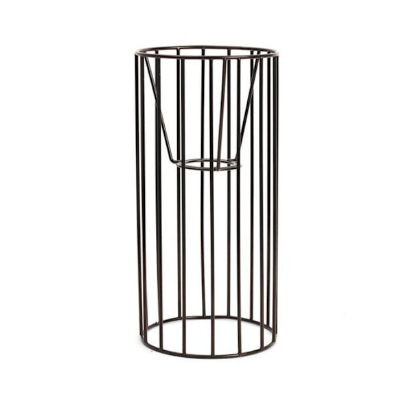 2 sorte cylindriske metallampeskærme 25 x 12 cm Svart